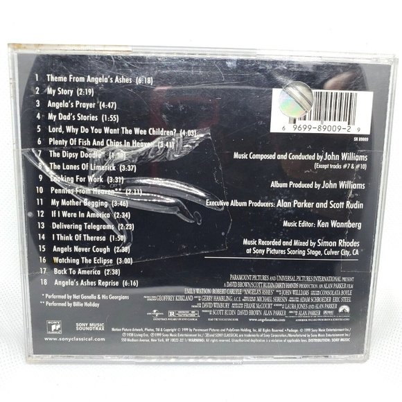 1999 John Williams - Angela's Ashes Rock Music from the Motion Picture CD - Picture 3 of 9